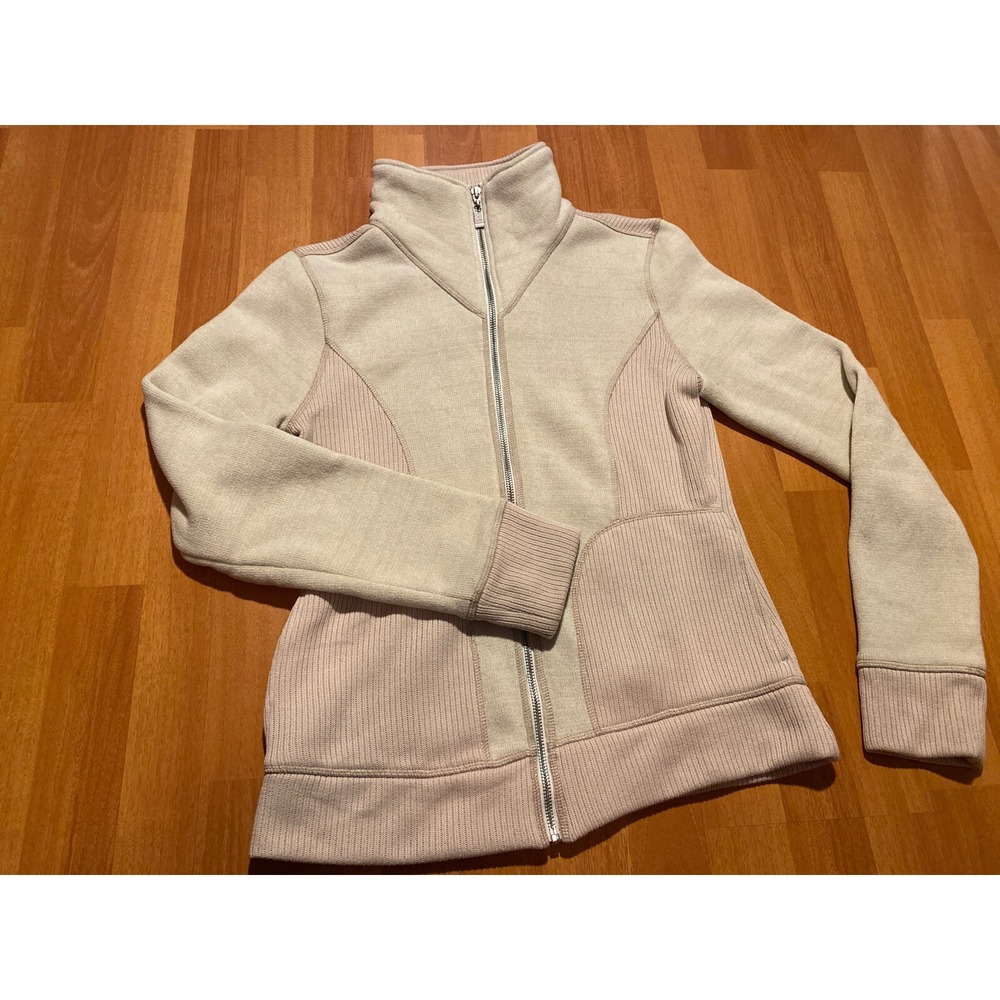 PRANA Sweater Women Large L Beige Color Thin Knit‎ Blend Beige Color Fall Winter